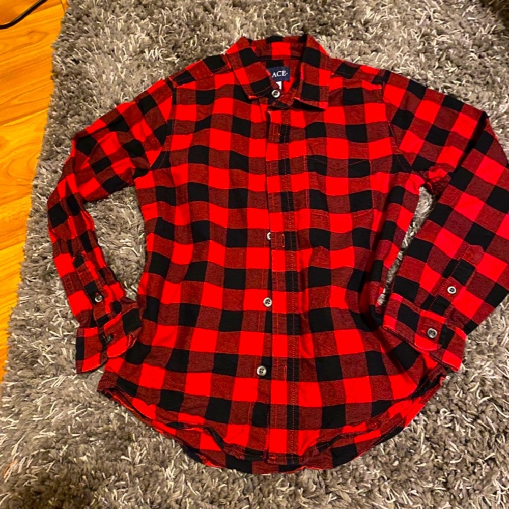 flannel shirt color Red